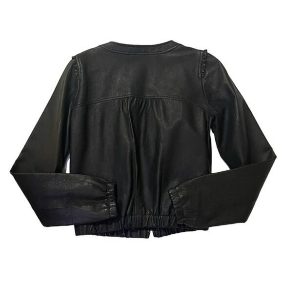 H&M 𝅺Divided Black Leather Jacket 32/US 2 - Picture 2 of 9